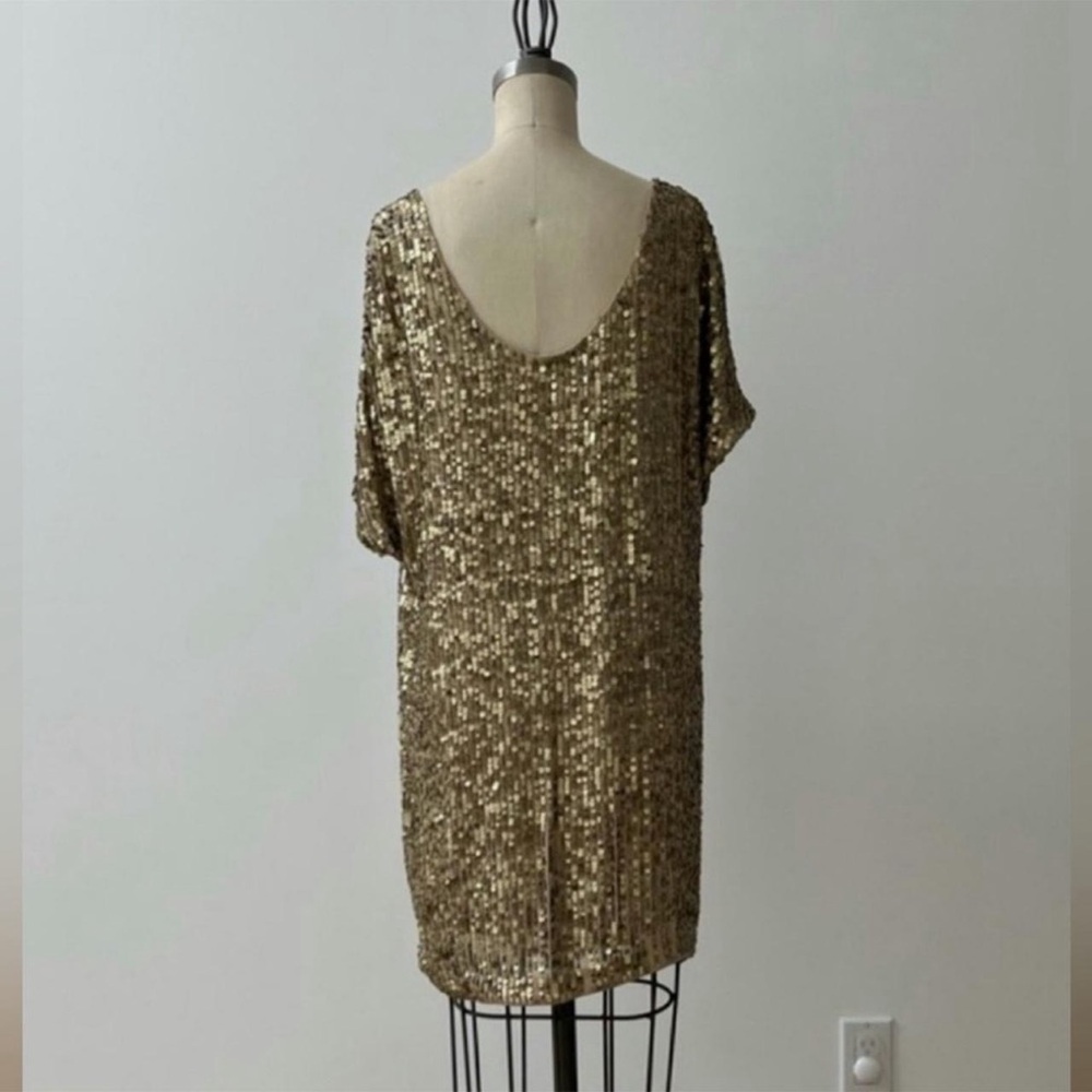VINCE ALL GOLD SEQUIN GOWN size xs